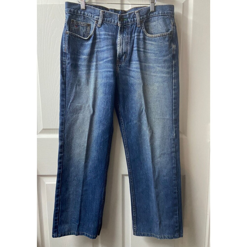 Tommy Hilfiger Tommy Jean Mens 34/30 Blue Denim Straight Leg  Vintage
